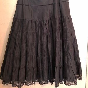 White House black market- black- knee length skirt
